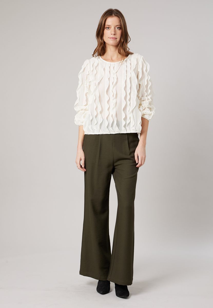 Blouse ajourée crème - DEELUXE