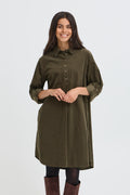 Robe velours côtelé fin