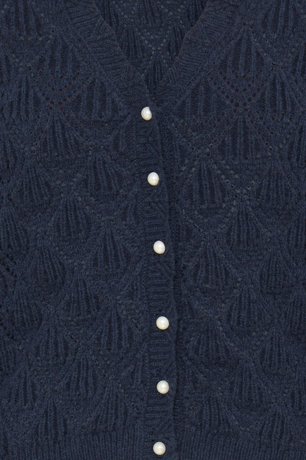 Cardigan Bleu boutons effet nacré
