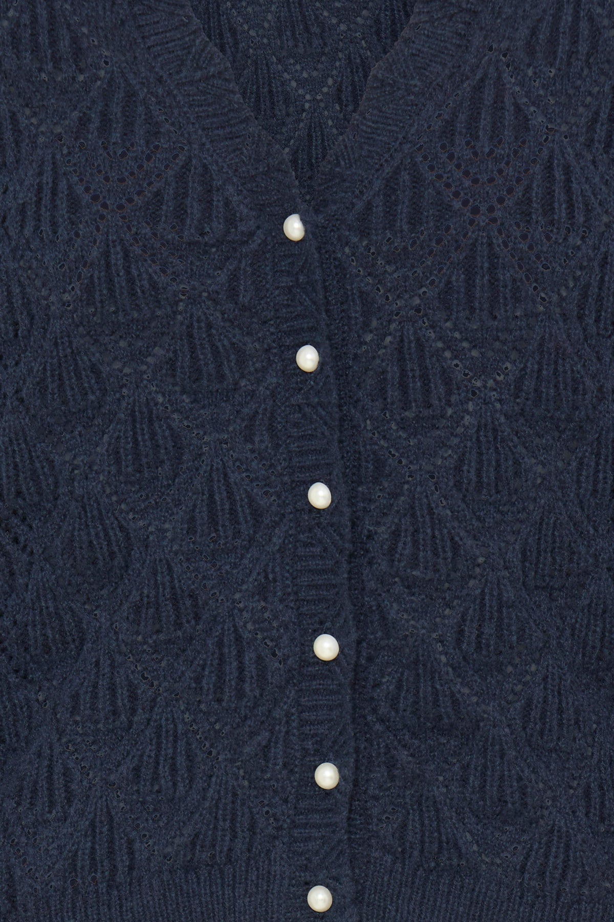 Cardigan Bleu boutons effet nacré