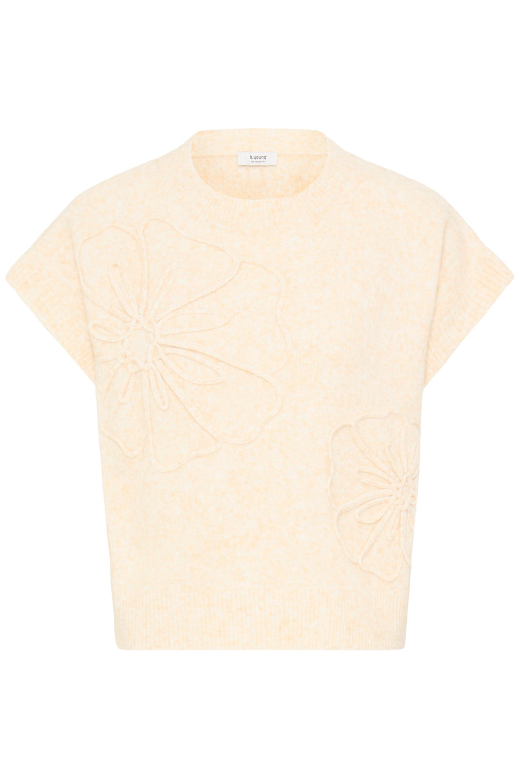 Pull sans manches détail fleur