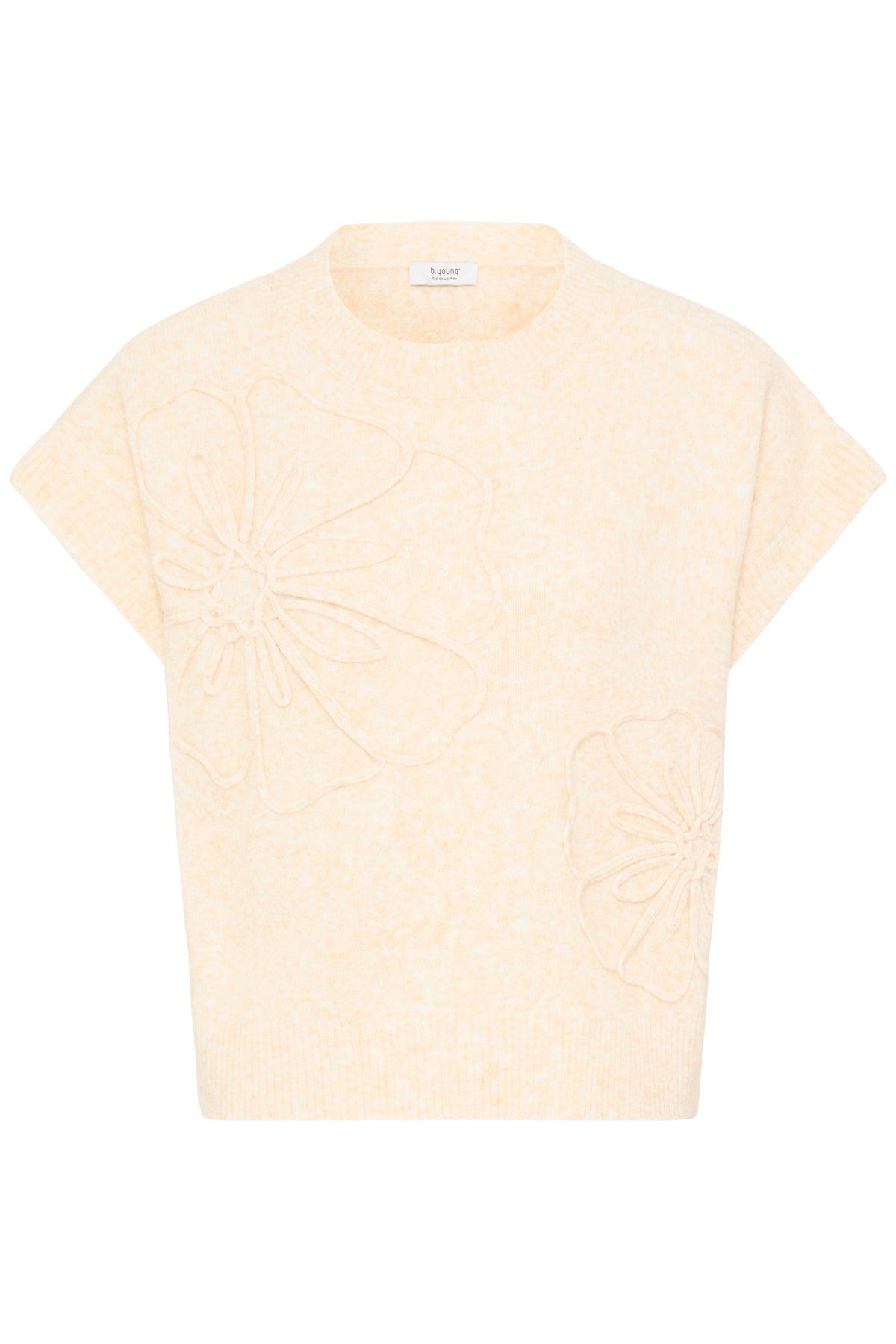 Pull sans manches détail fleur