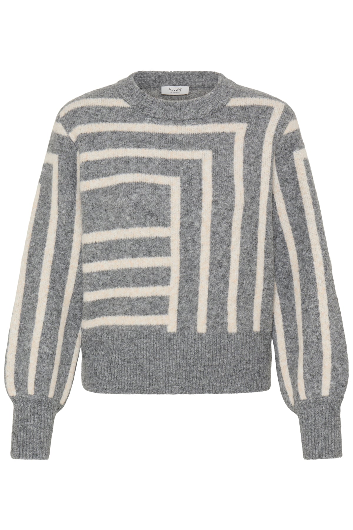 Pull géométrique gris