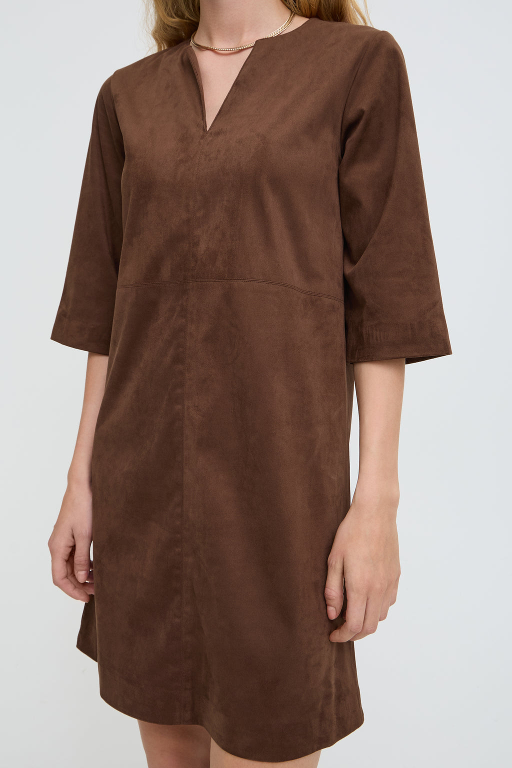 Robe en suédine chocolat