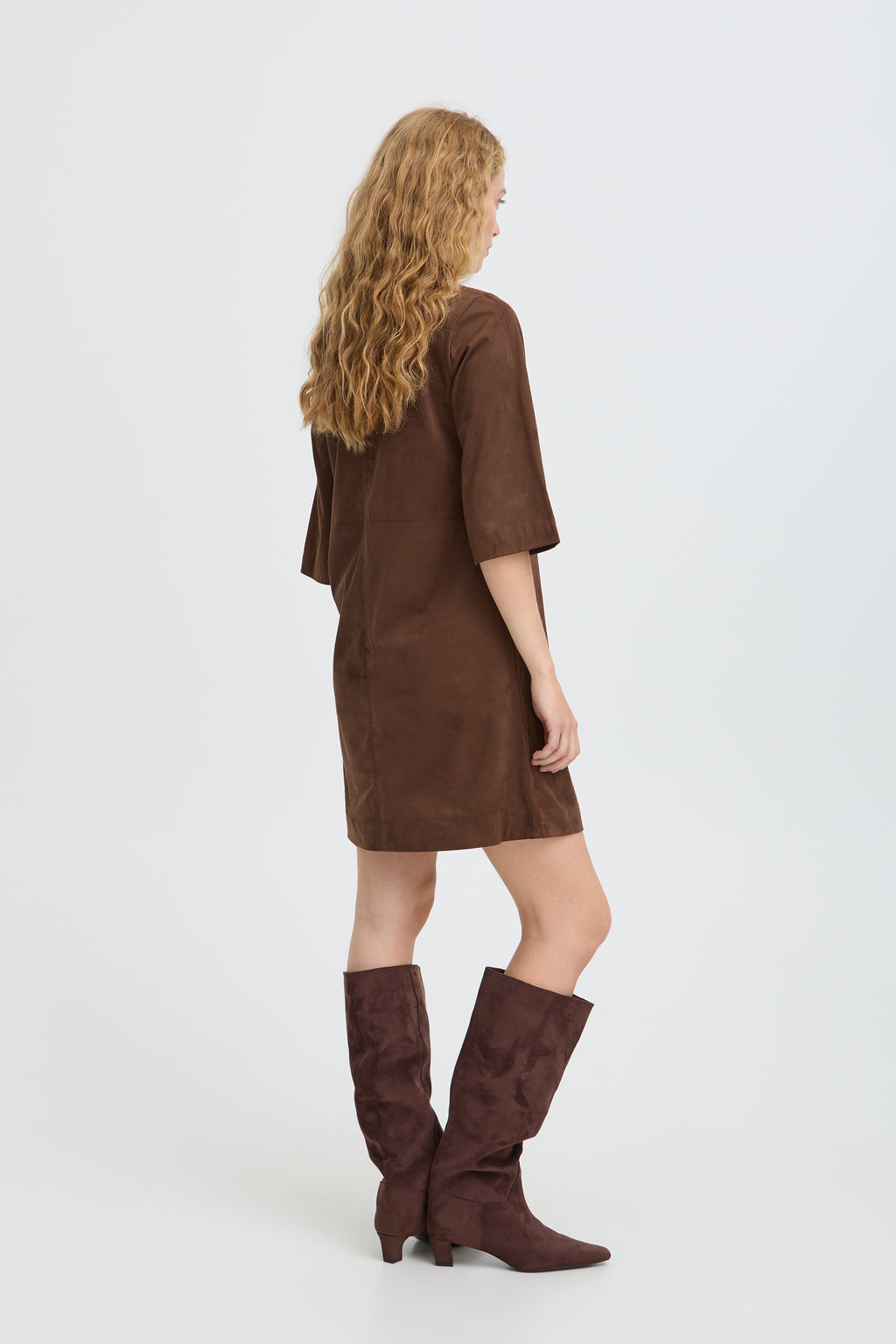 Robe en suédine chocolat