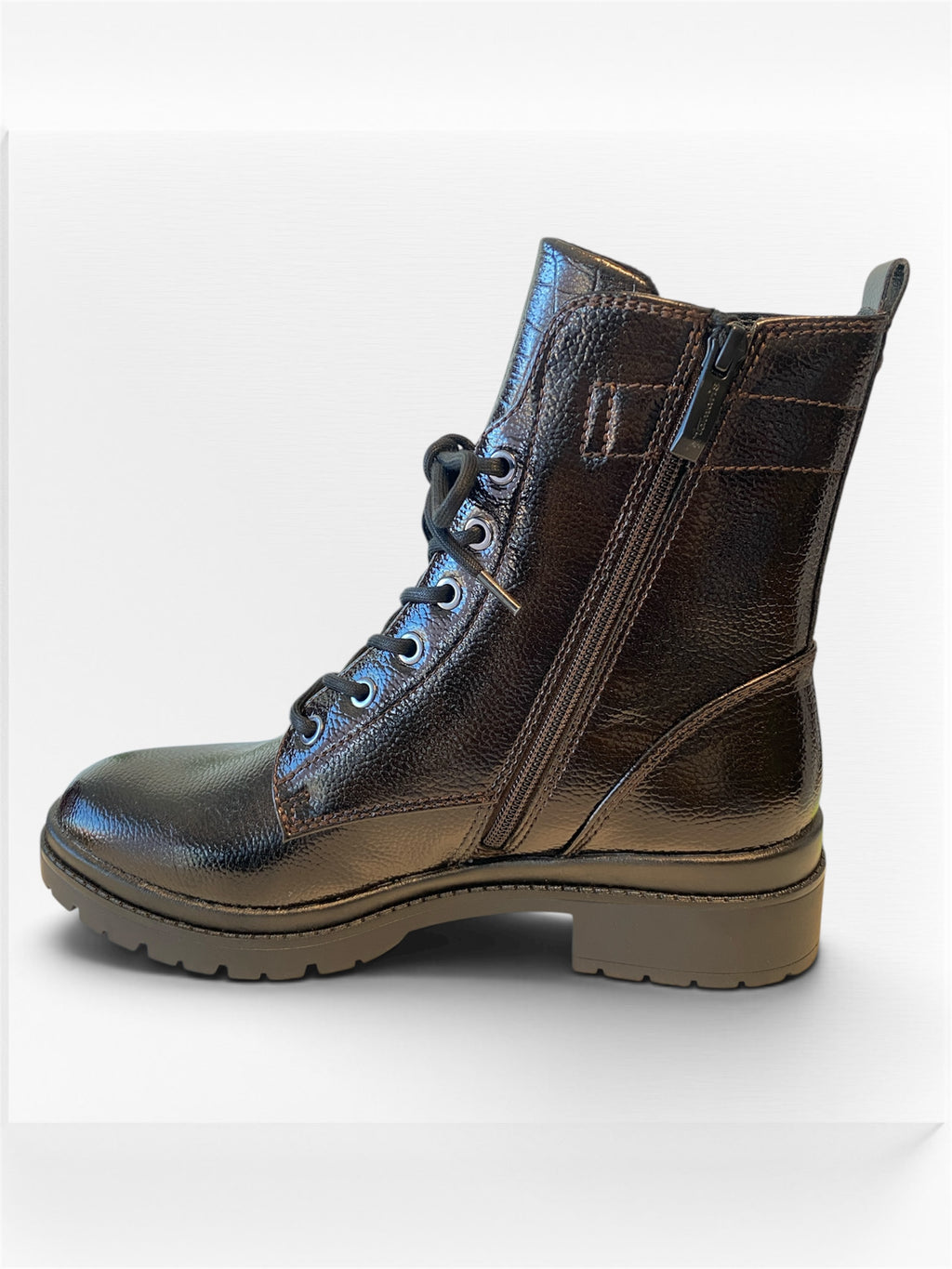 Bottines vernis Mocca