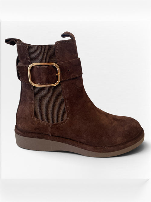 Bottines Tilla Chocolat en suède
