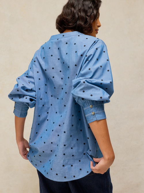 Blouse - broderie pois