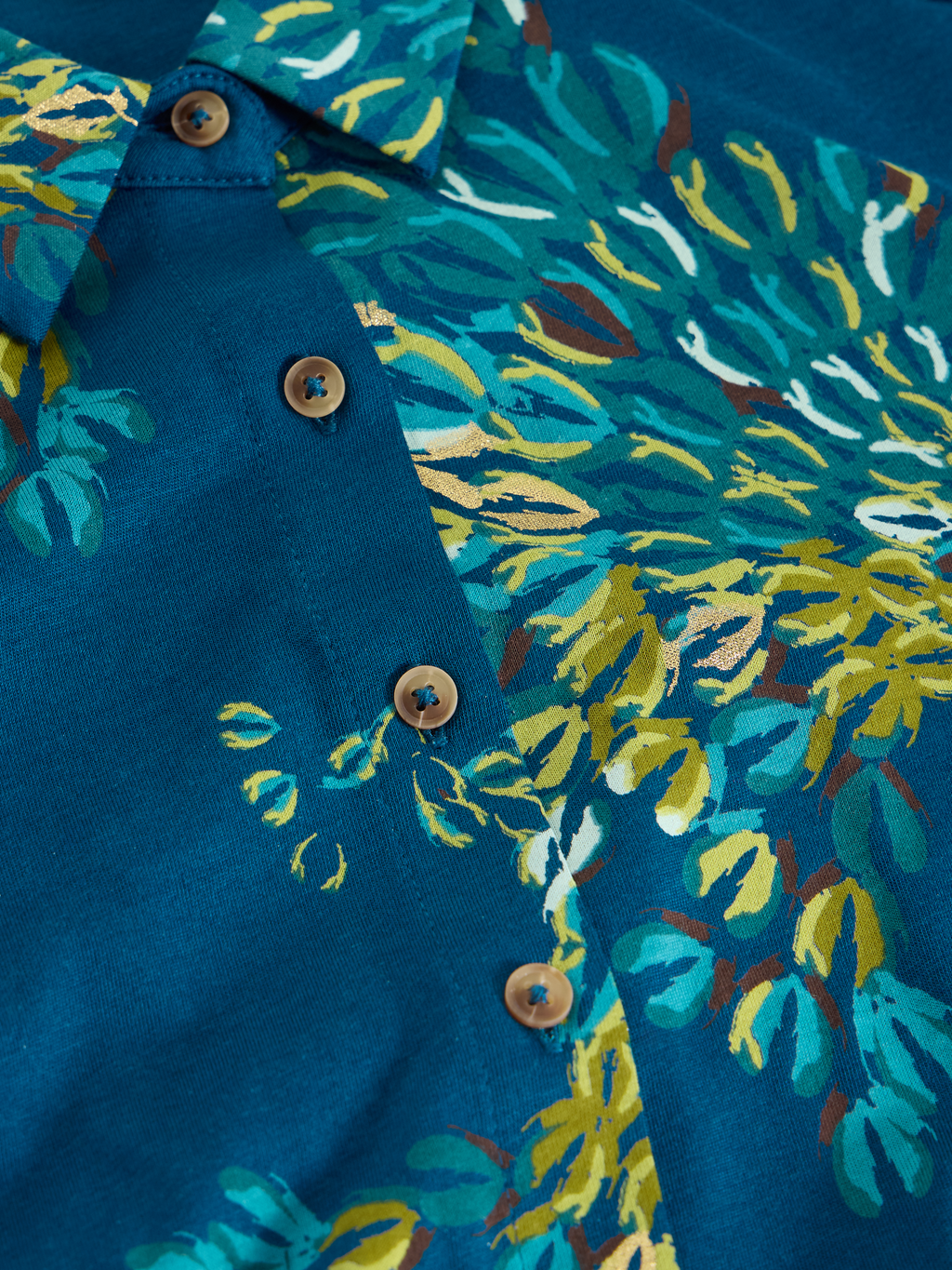 Robe bleu coupe midi - imprimé