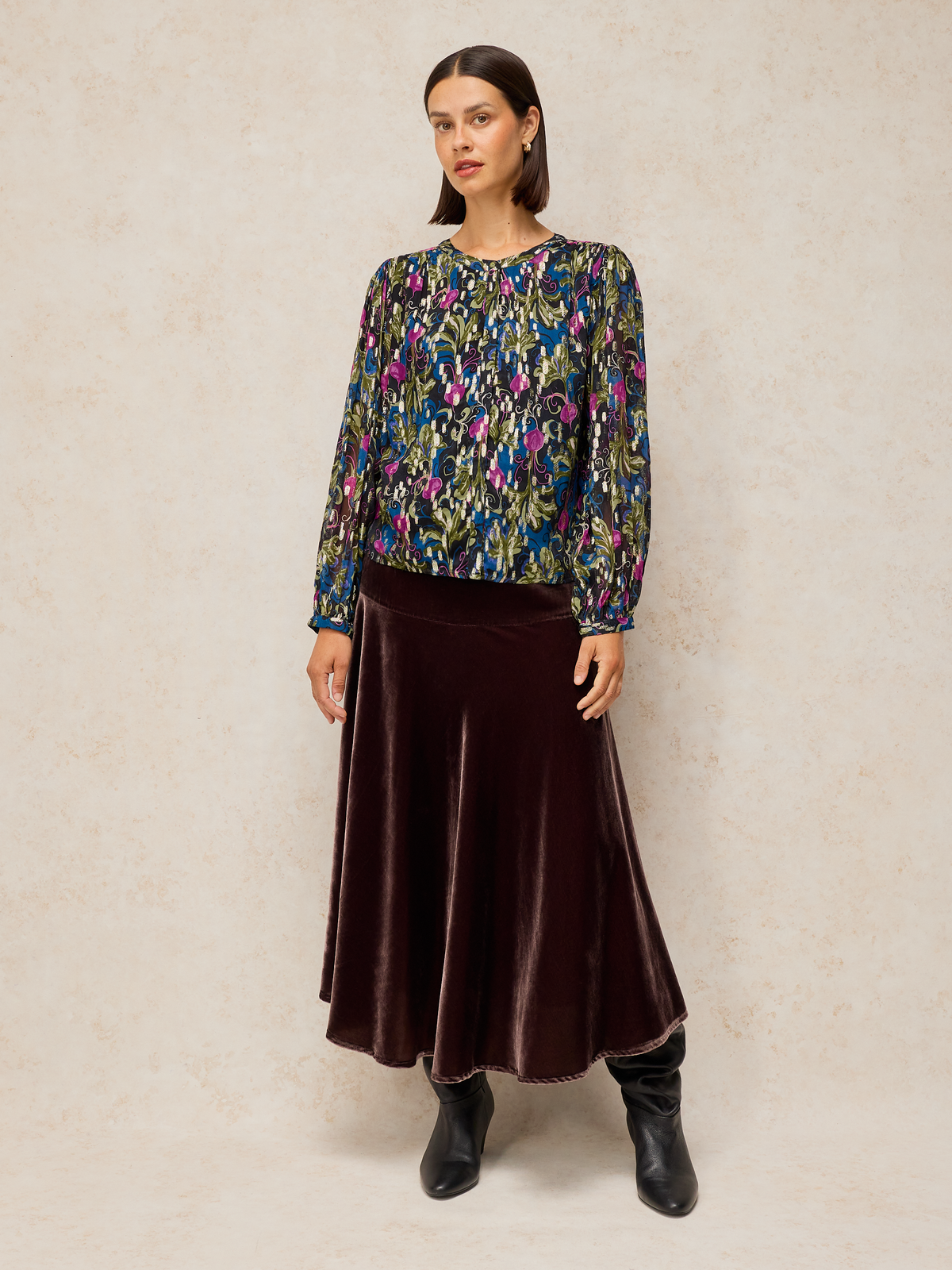 Blouse  imprimée détail lurex - WHITE STUFF