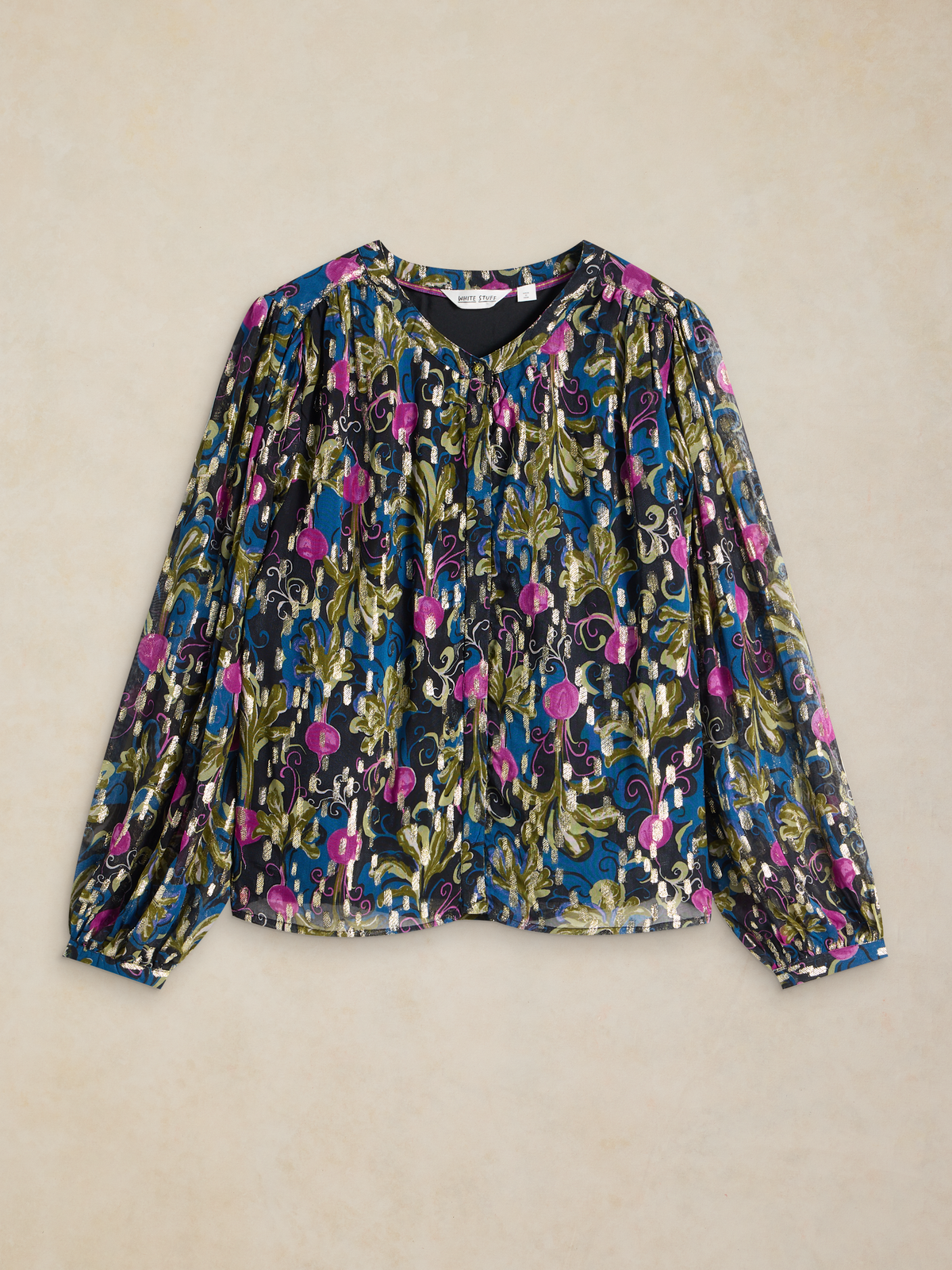 Blouse  imprimée détail lurex - WHITE STUFF