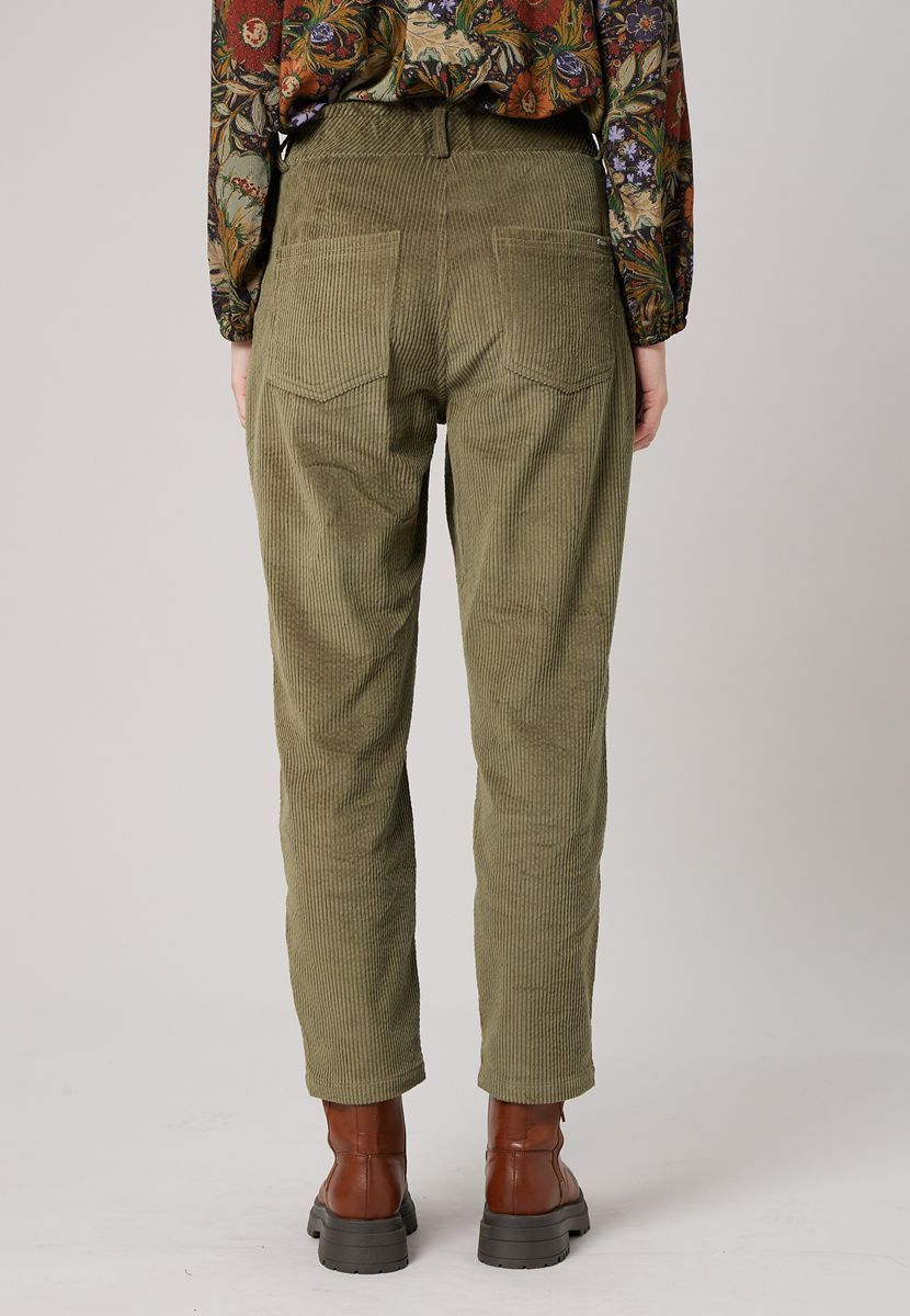 Pantalon velours côtelé Kaki - DEELUXE