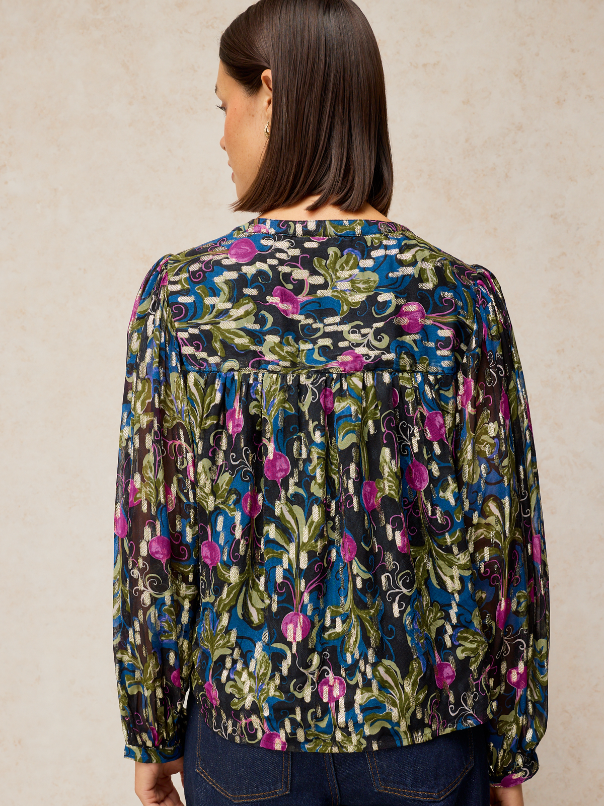 Blouse  imprimée détail lurex - WHITE STUFF