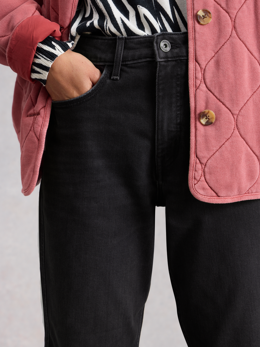 Pantalon coupe week-end / Washed Black
