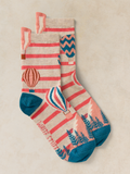 Chaussettes rayées motifs Hot Air Balloon