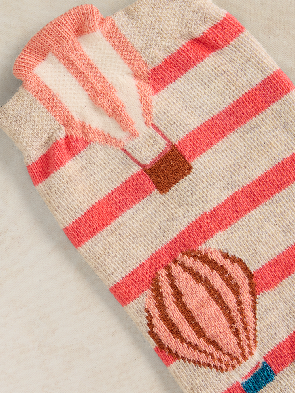 Chaussettes rayées motifs Hot Air Balloon
