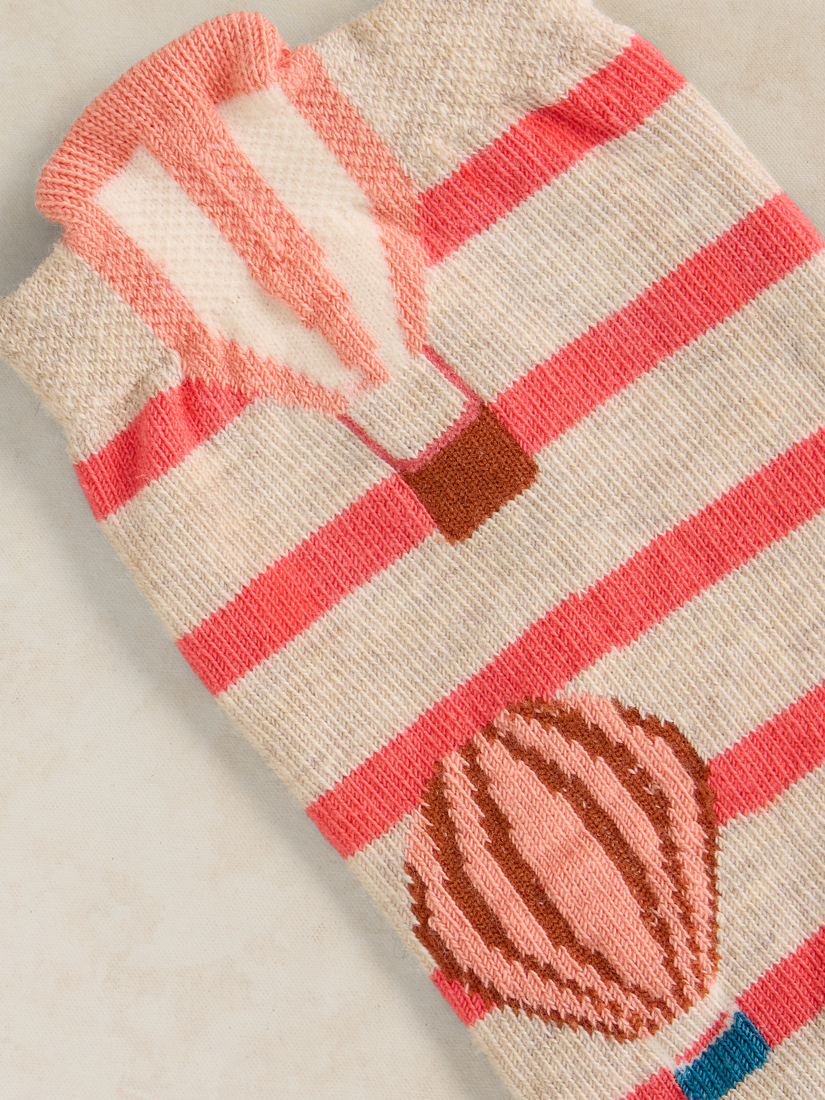 Chaussettes rayées motifs Hot Air Balloon
