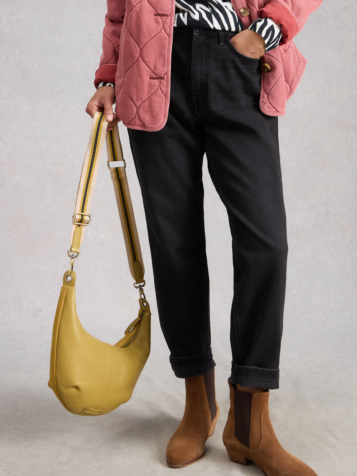 Pantalon coupe week-end / Washed Black