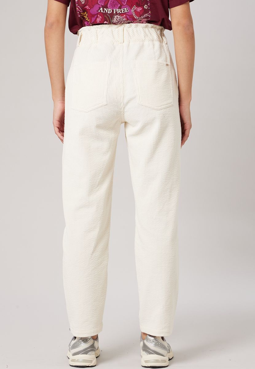 Pantalon velours côtelé crème - DEELUXE
