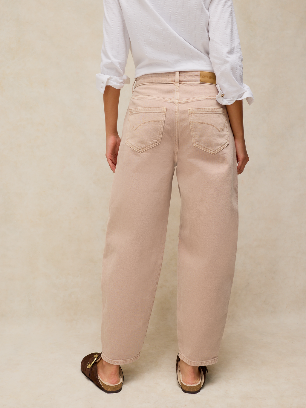 Pantalon coupe Barrel - Brodé