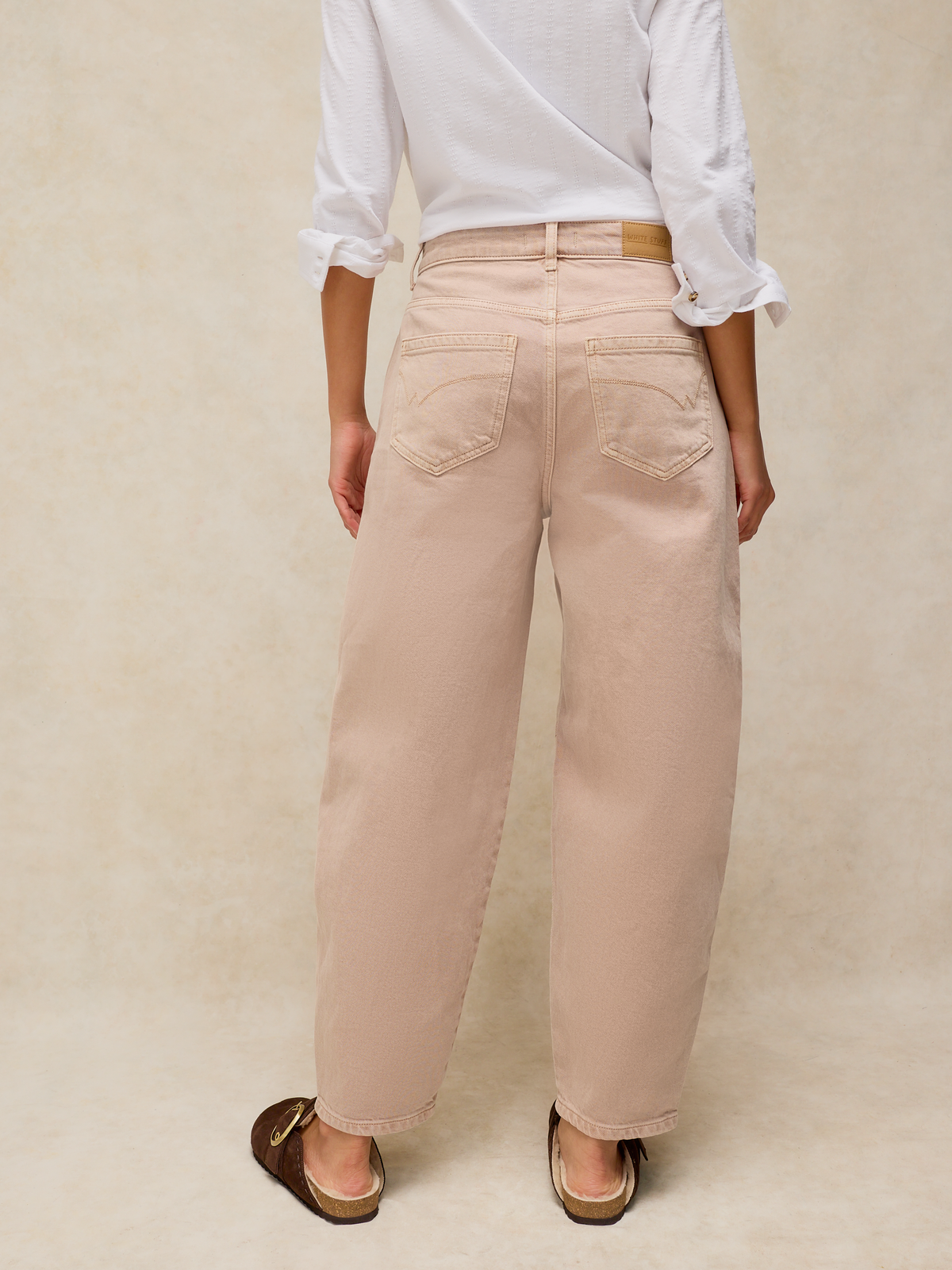 Pantalon coupe Barrel - Brodé