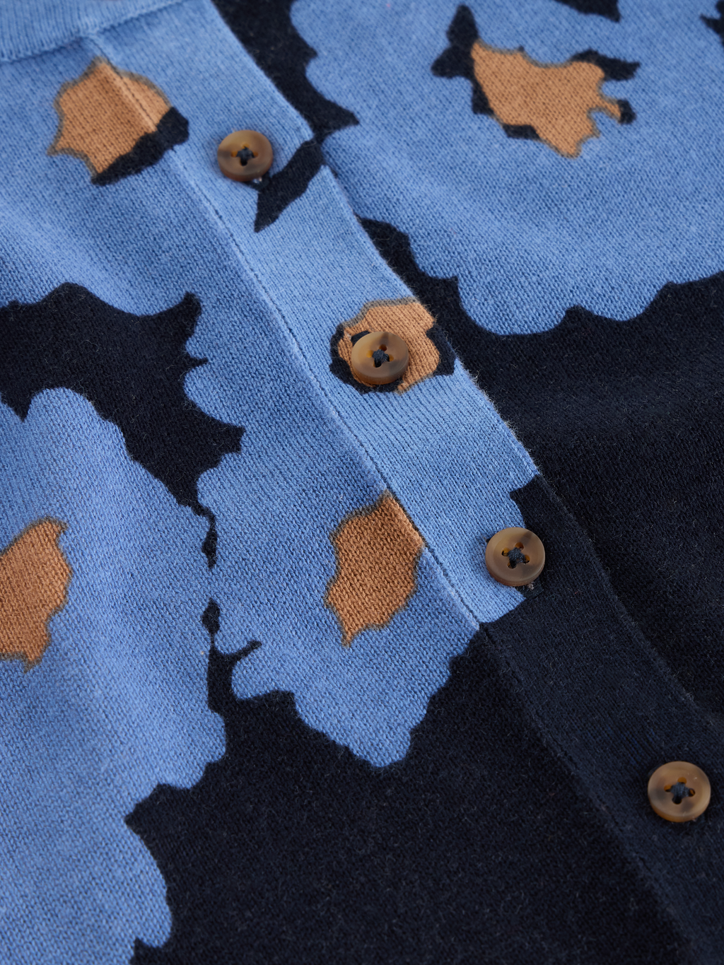 Cardigan Bleu imprimé - 100% coton bio
