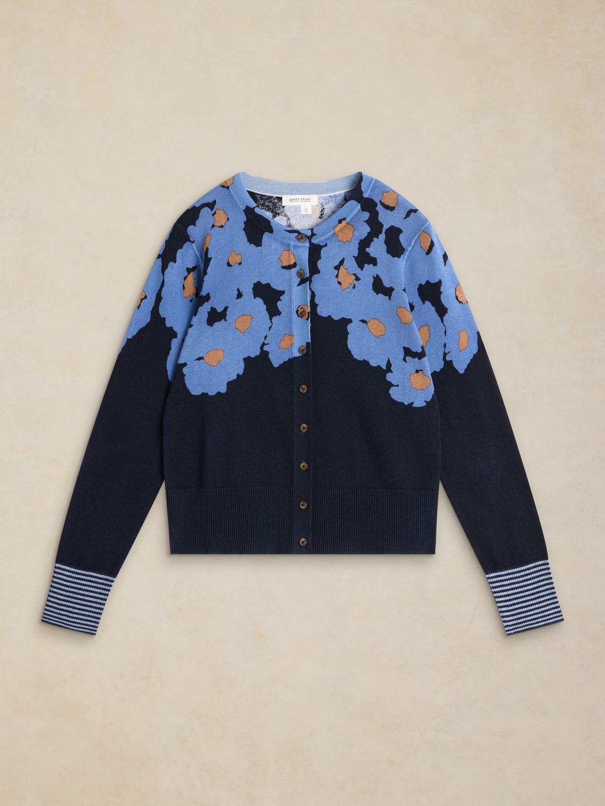 Cardigan Bleu imprimé - 100% coton bio
