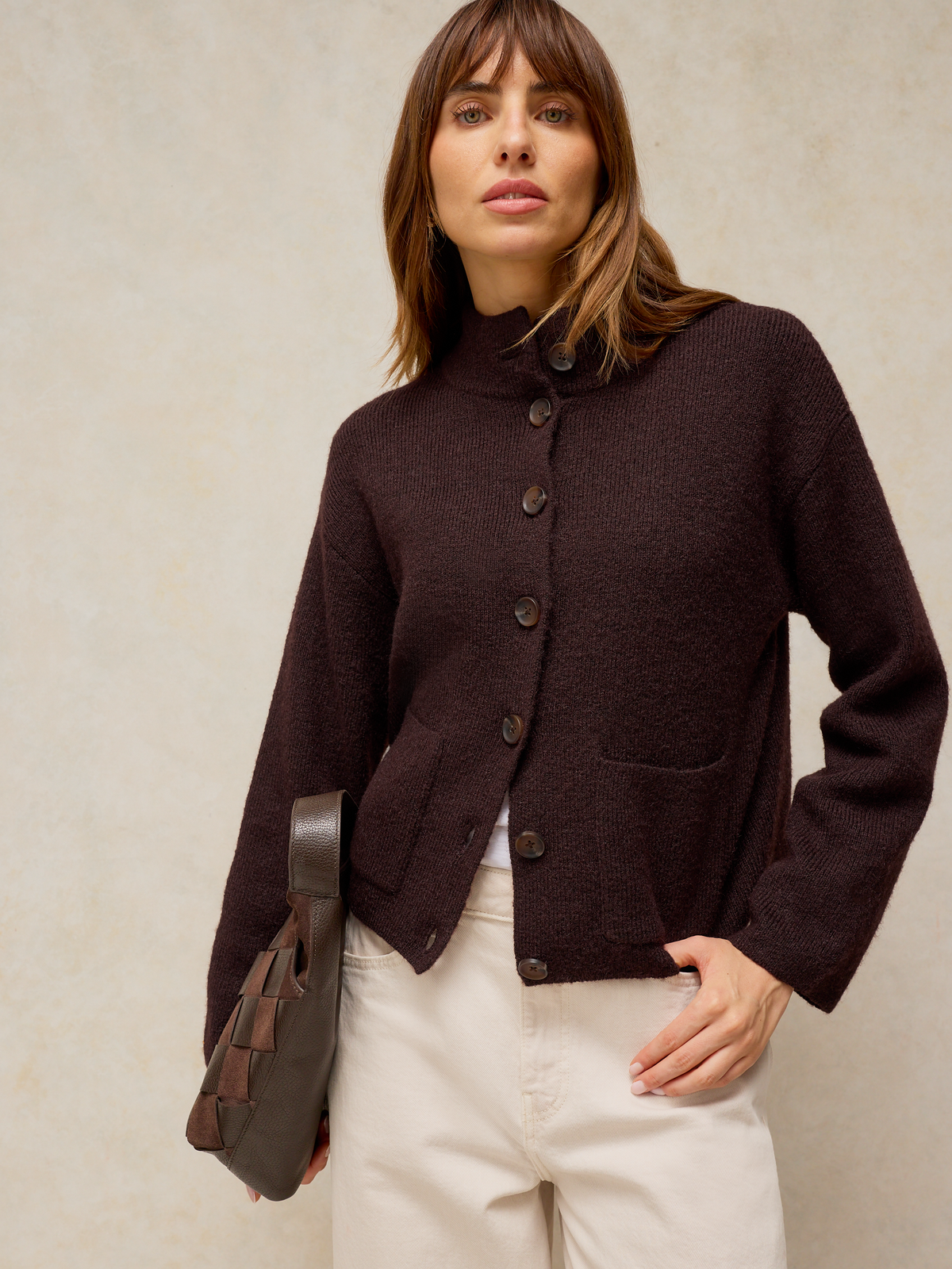 Cardigan Épais White Stuff Chocolat