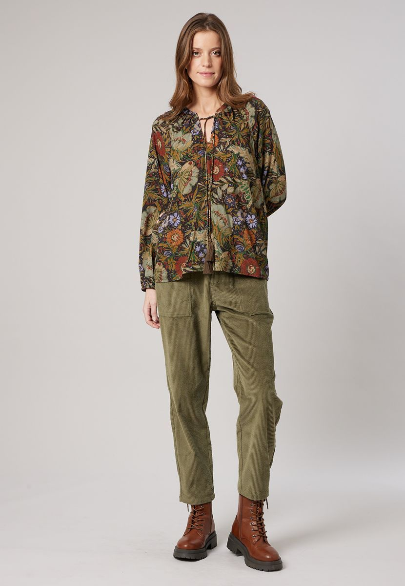 Blouse fluide imprimé végétal - DEELUXE