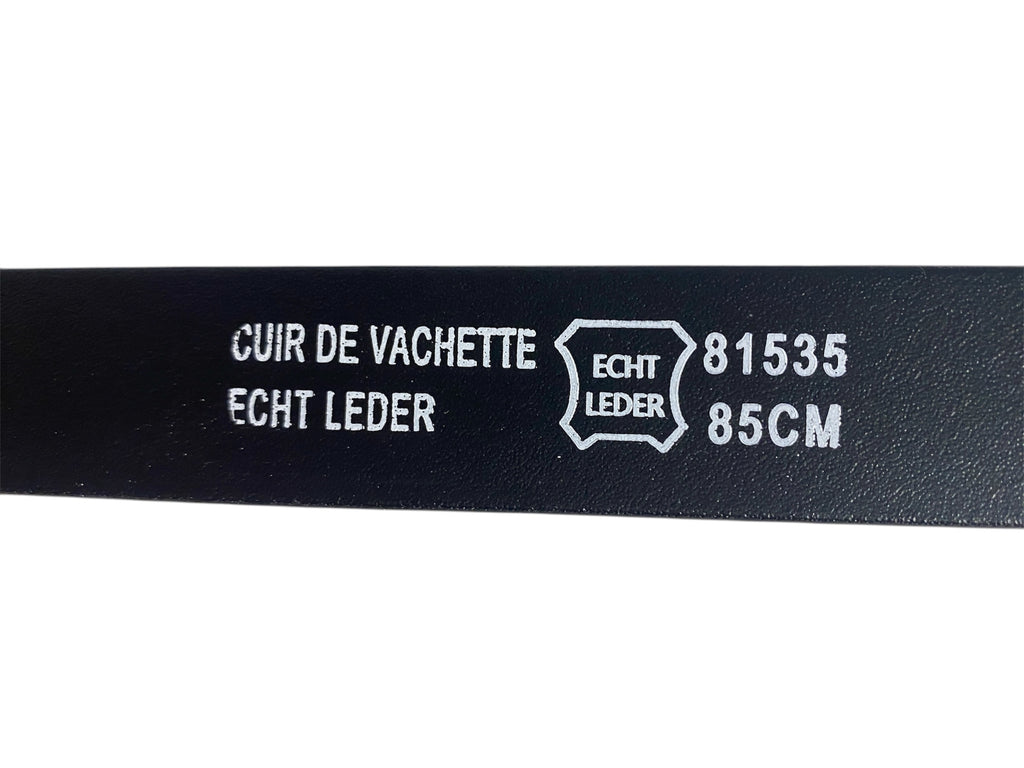 Ceinture en cuir de vachette noir