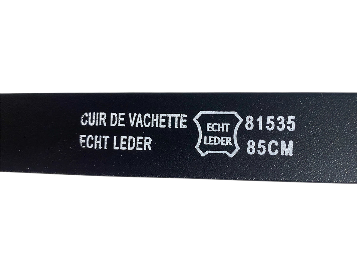 Ceinture en cuir de vachette noir